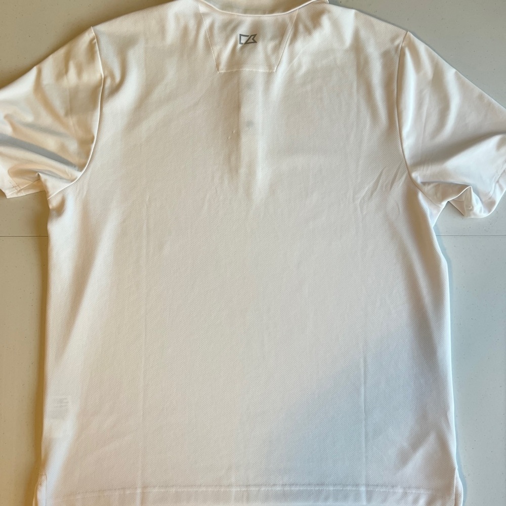 Cutter & Buck Men’s Drytec 50+ Sun Protection White Golf Polo Shirt Size L - Picture 6 of 7